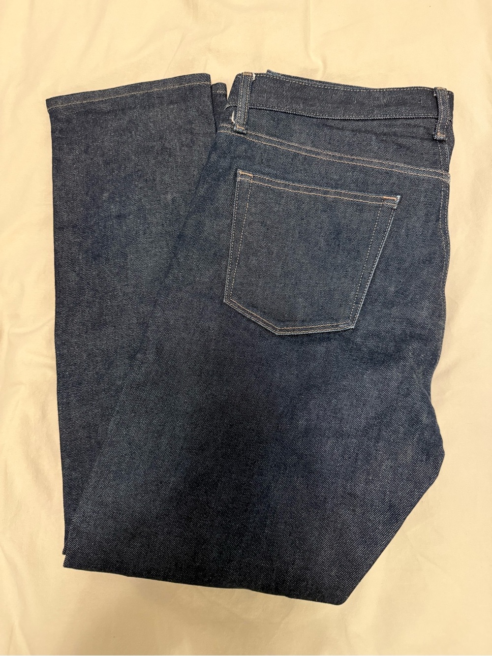 Uniqlo Men's Slim Straight Jeans in Deep Blue Denim